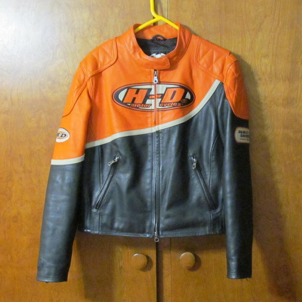 Harley Davidson Women’s Leather Racing Jacket - Large